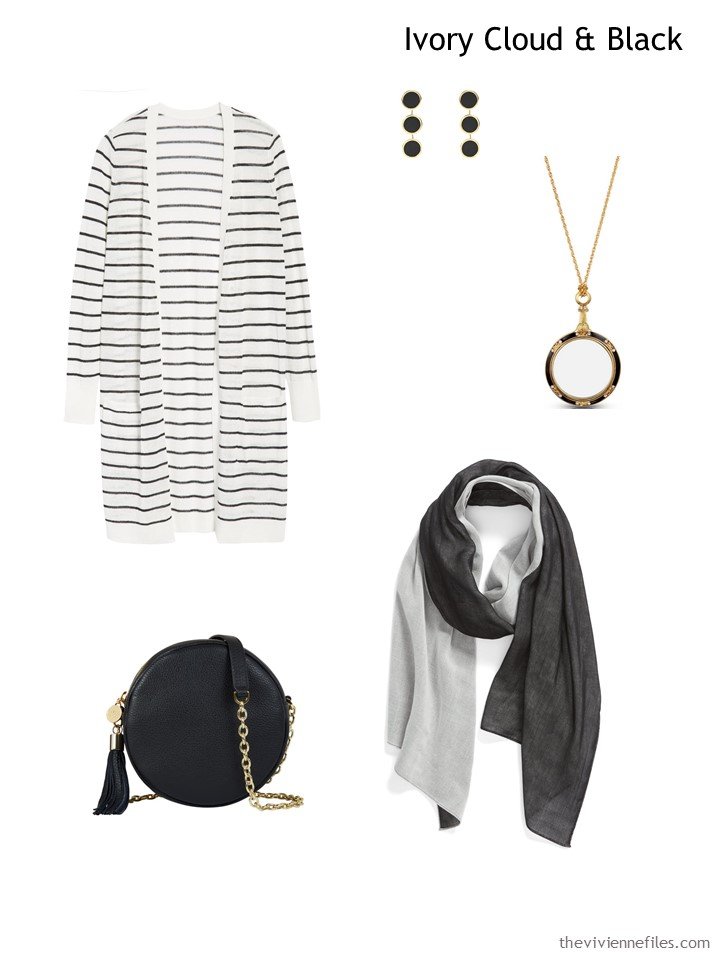 10. Ivory Cloud & Black French 5-Piece Wardrobe