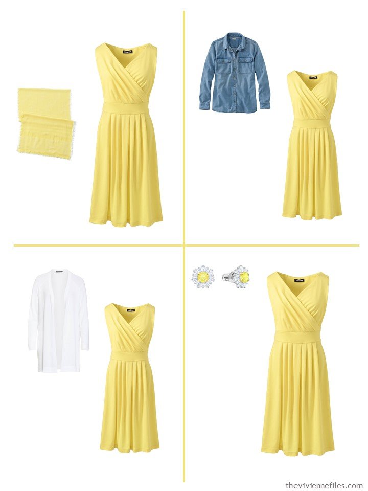 11. 4 ways to wear a pale pineapple dress