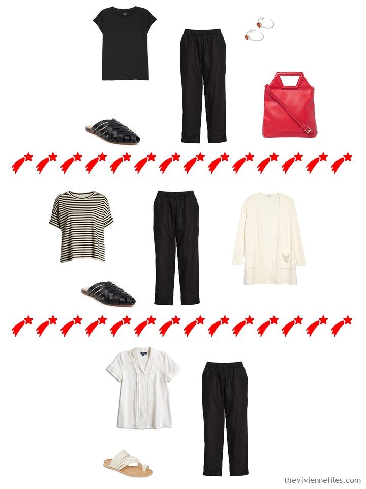 12. 3 ways to wear black pants from a travel capsule wardrobe