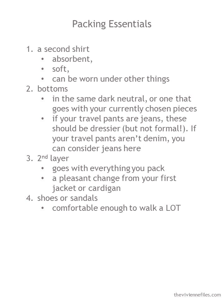 4. guidelines for 2nd travel outfit