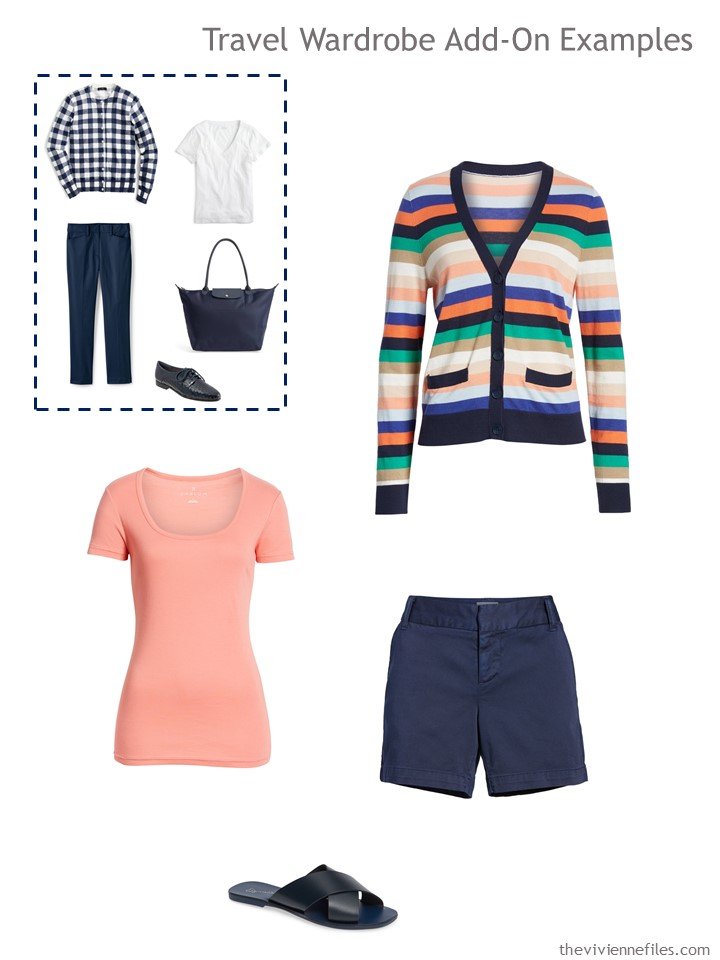 5. 1st outfit to pack in navy and peach