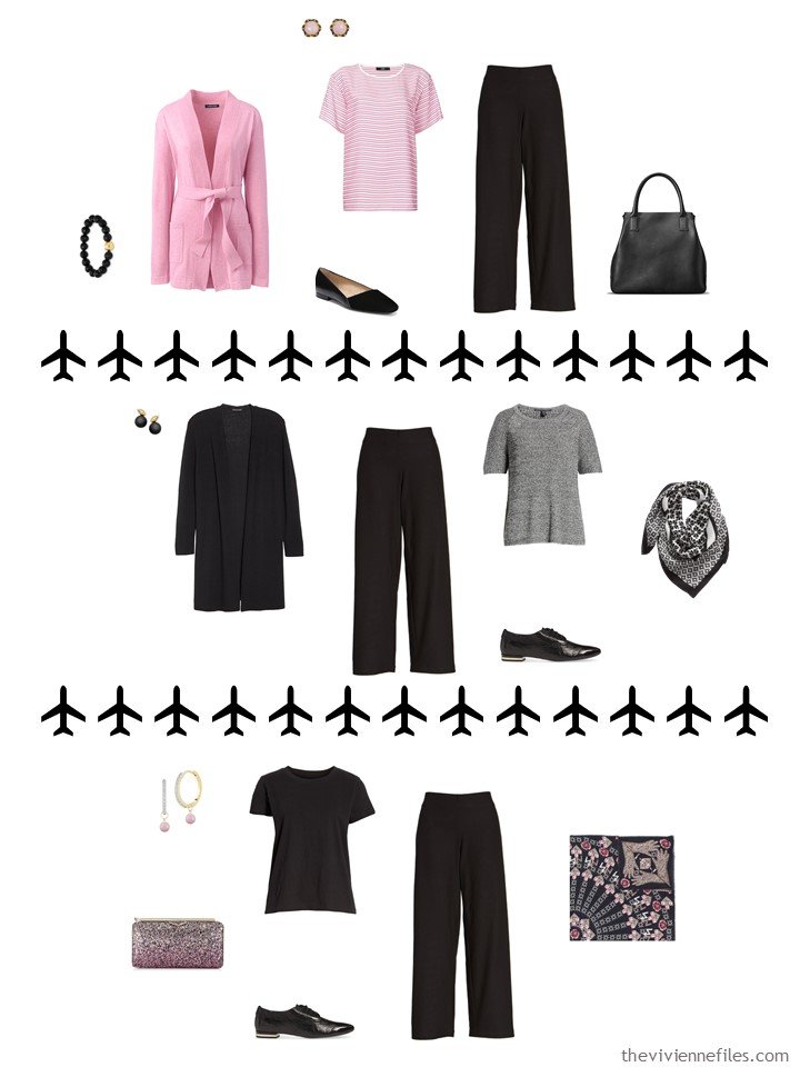 5. 3 ways to wear black pants from a travel capsule wardrobe