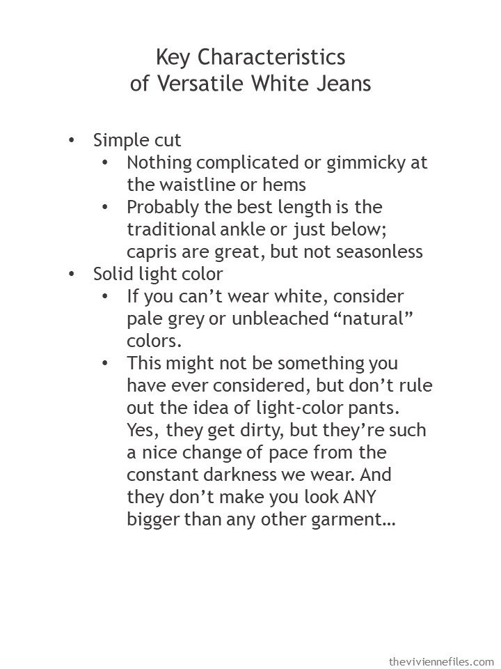 2. guidelines for buying white jeans