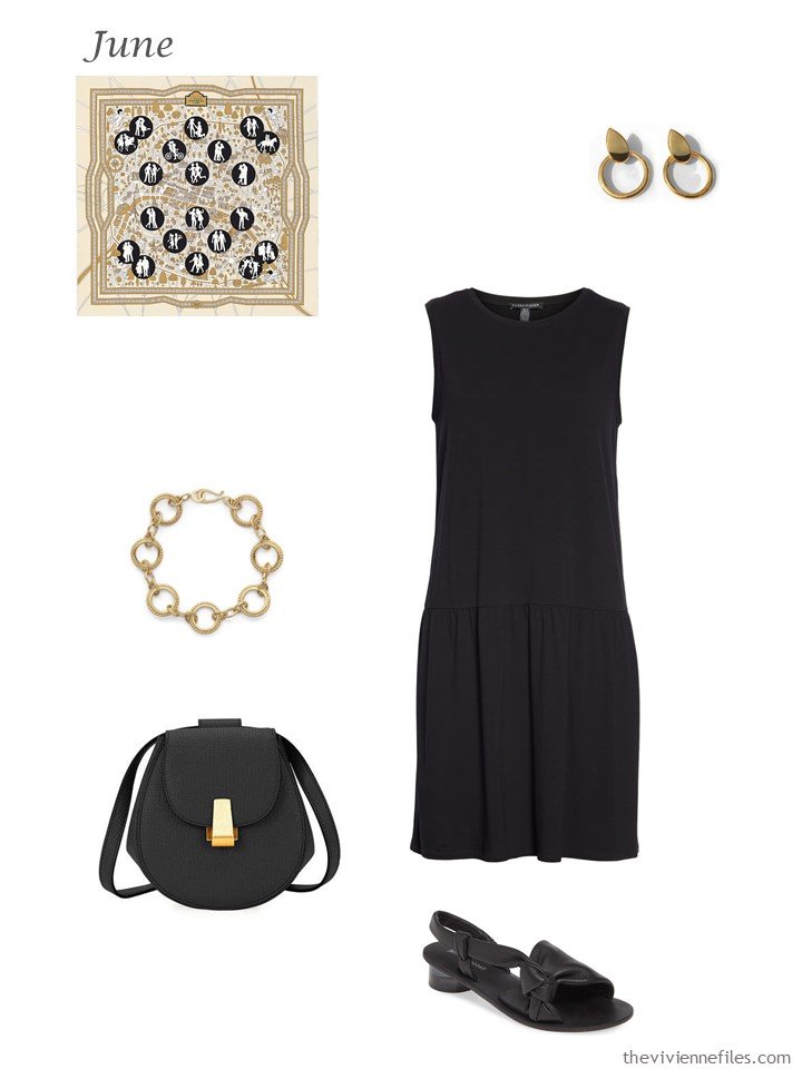 22. black summer dress with accessories