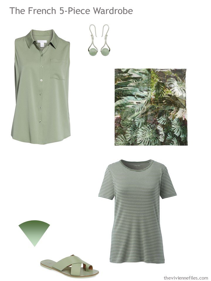 4. French 5-Piece Wardrobe in green