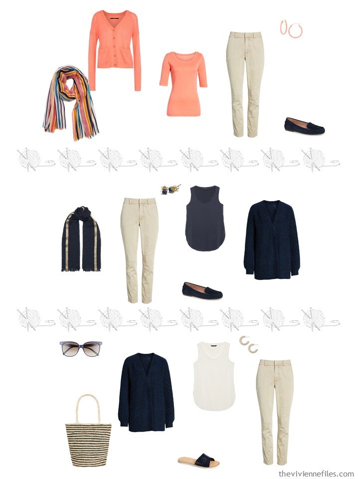 6. 3 ways to wear beige pants from a travel capsule wardrobe