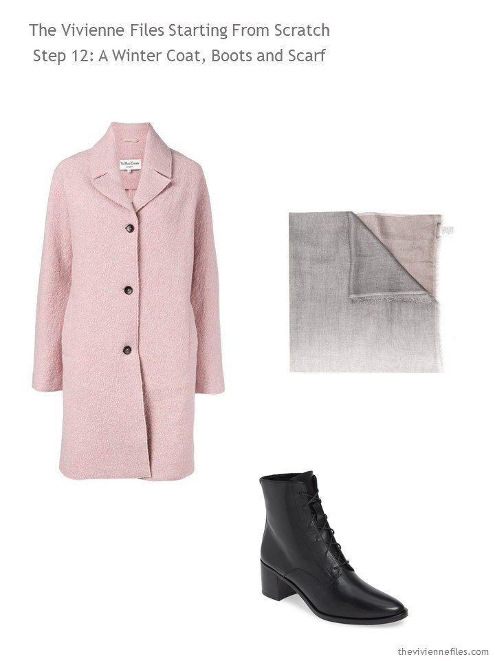 6. adding coat, scarf and boots to a capsule wardrobe