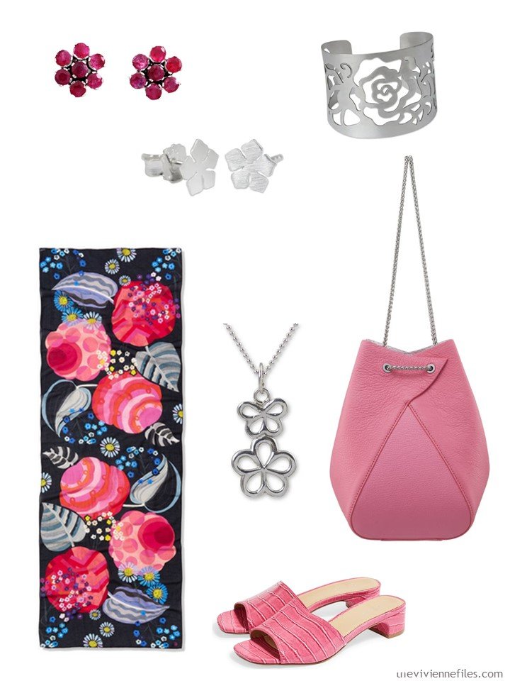 6. silver and pink accessory family