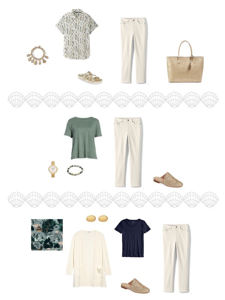 7. 3 ways to wear beige pants from a travel capsule wardrobe