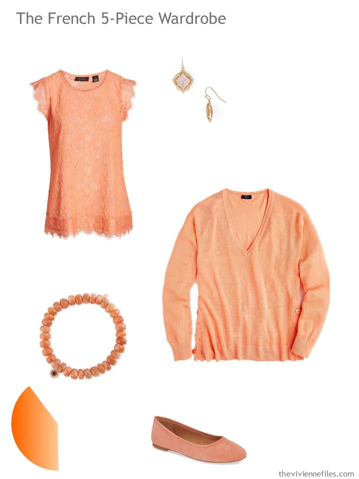 7. French 5-Piece Wardrobe in orange