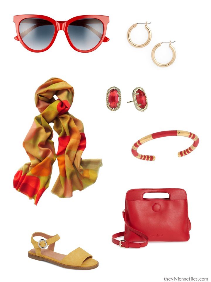 7. red and mustard accessory family