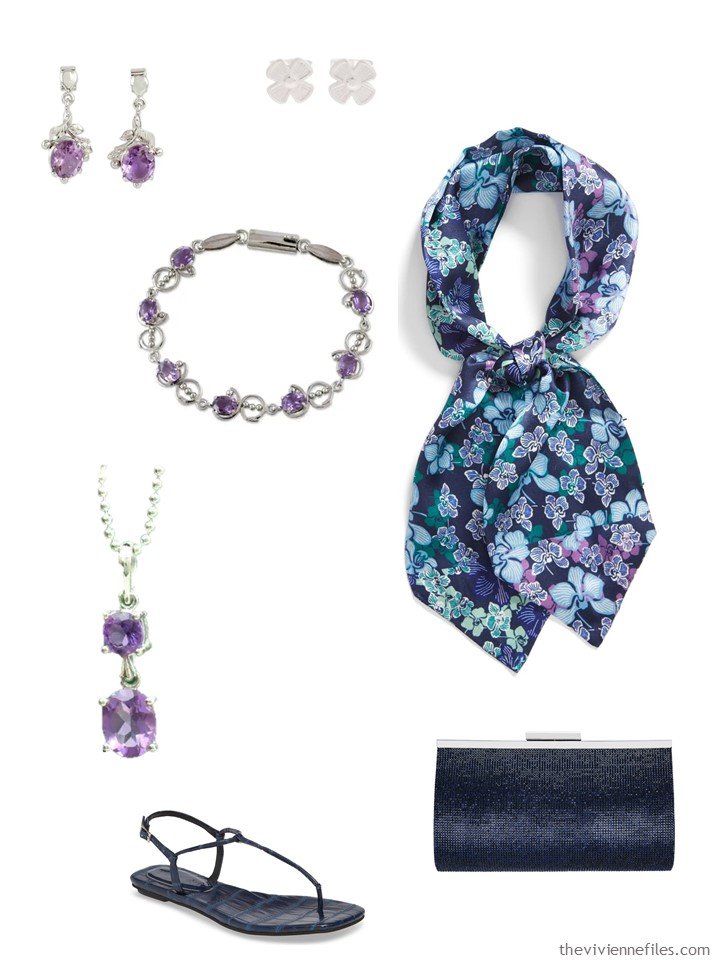 8. amethyst and navy accessory family