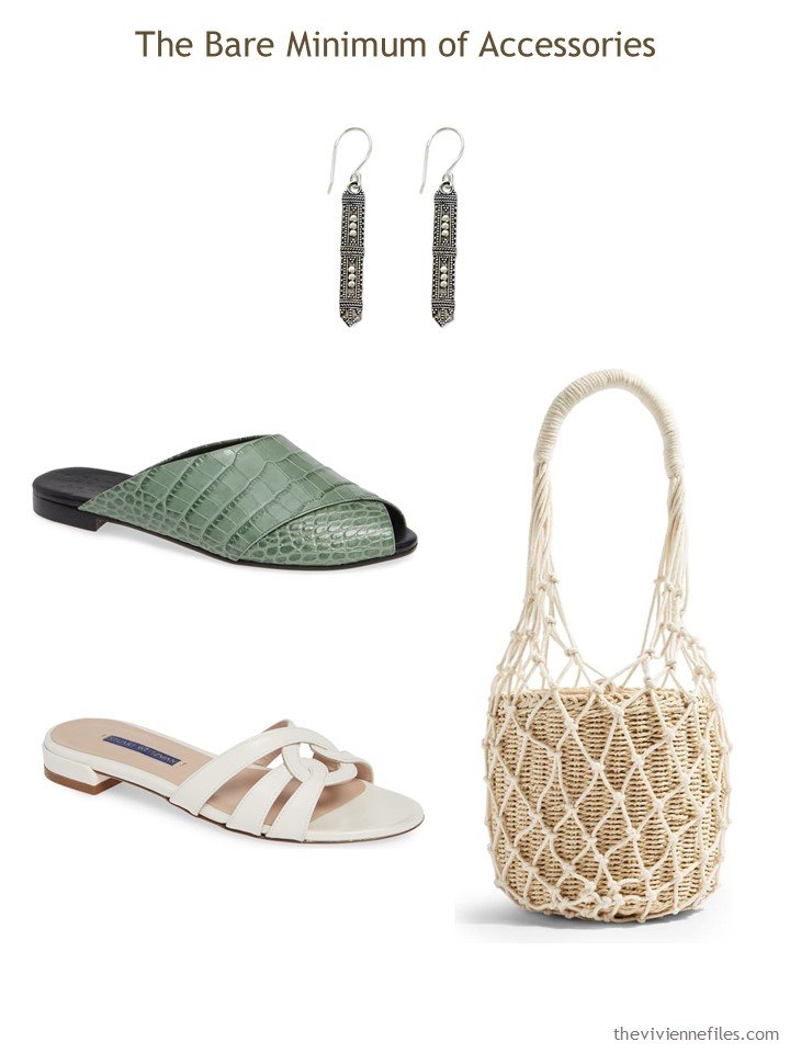 8. sandals, earrings and a bag for a Whatever's Clean 13 wardrobe