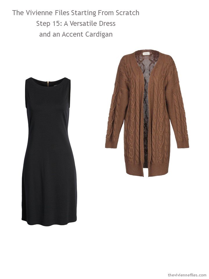 9. adding a dress and cardigan to a capsule wardrobe