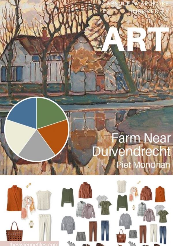 CREATE A TRAVEL CAPSULE WARDROBE INSPIRED BY ART - FARM NEAR DUIVENDRECHT BY PIET MONDRIAN