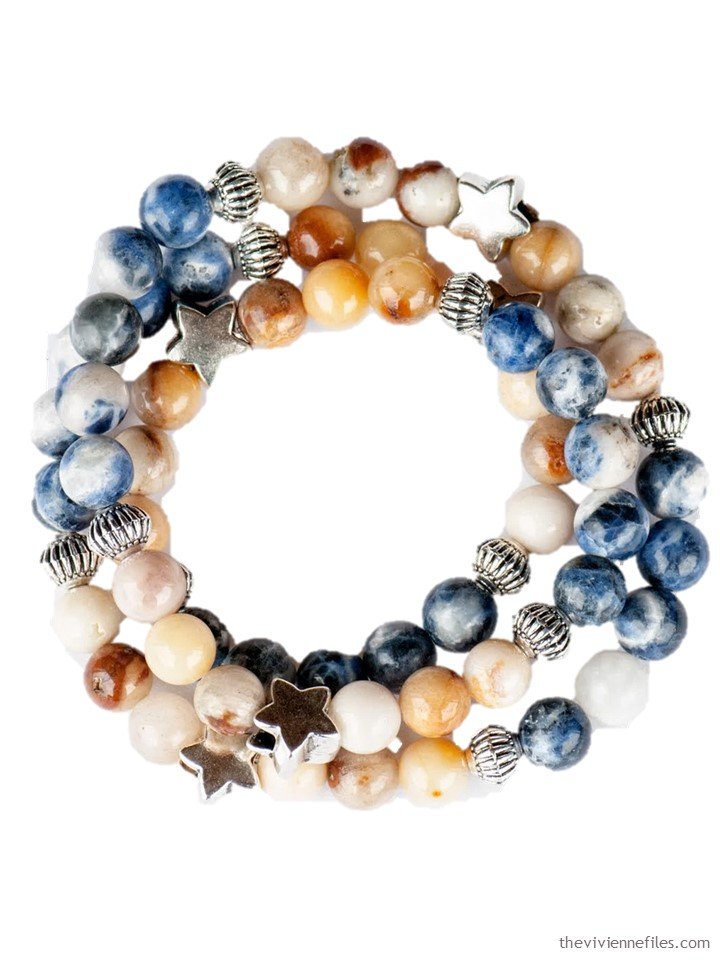 1. June 2019 sodalite and topaz jade bracelet