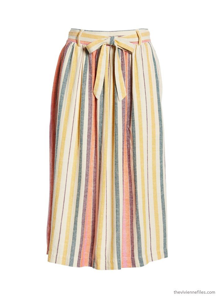 1. striped skirt