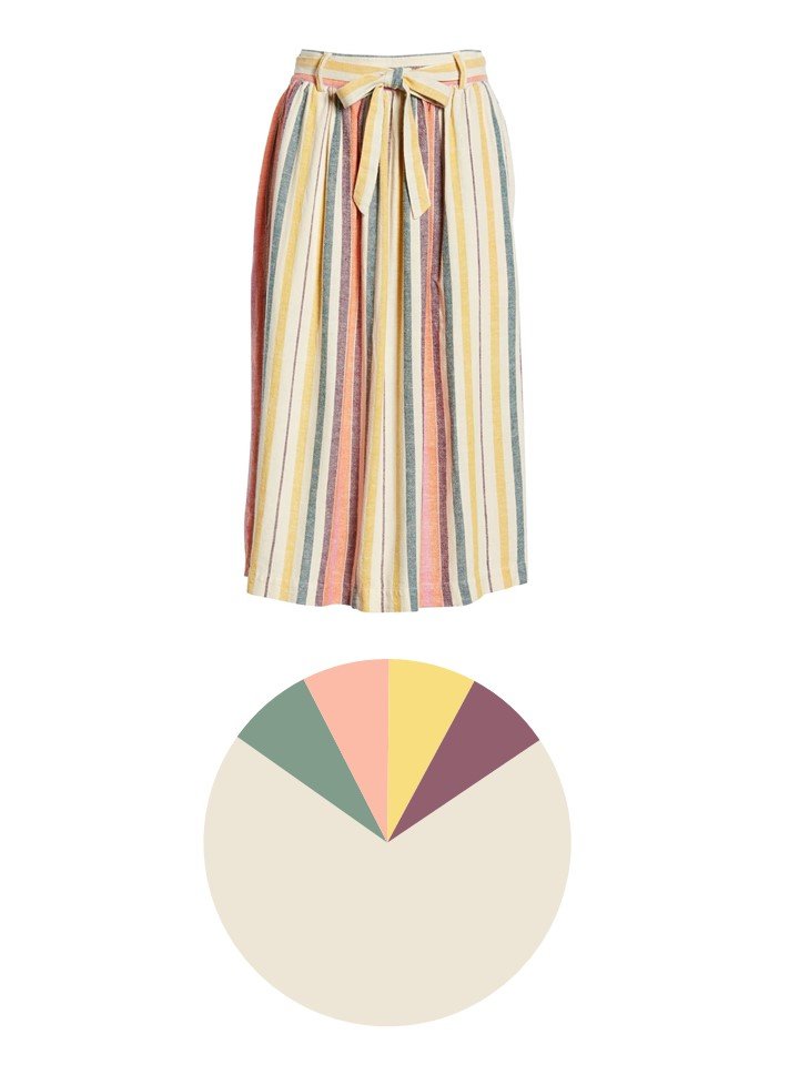 2. striped skirt and color palette