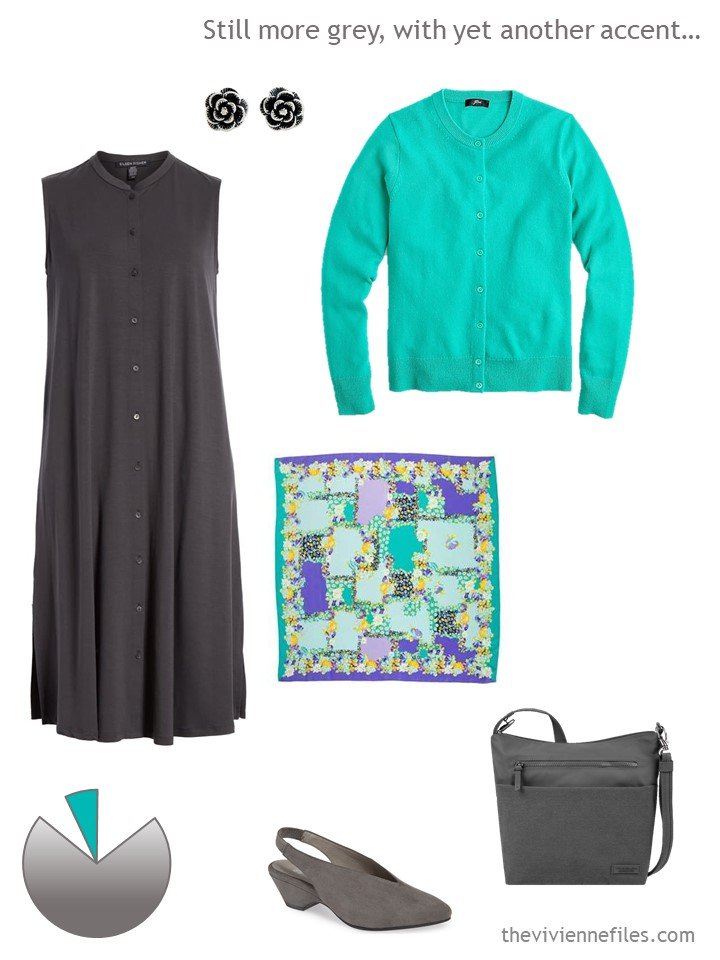 4. green and grey dress outfit