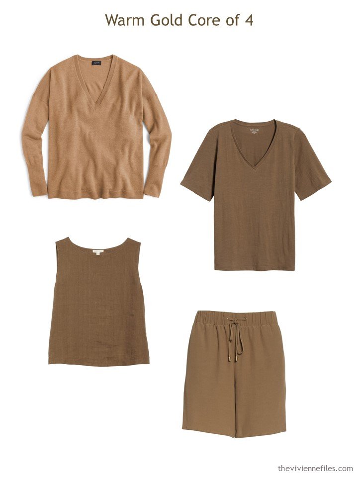 4. summer wardrobe Core of 4 in warm brown