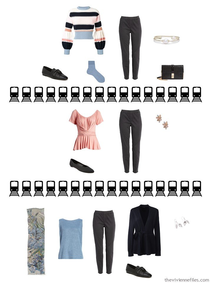 5. 3 ways to wear black denim pants from a travel capsule wardrobe