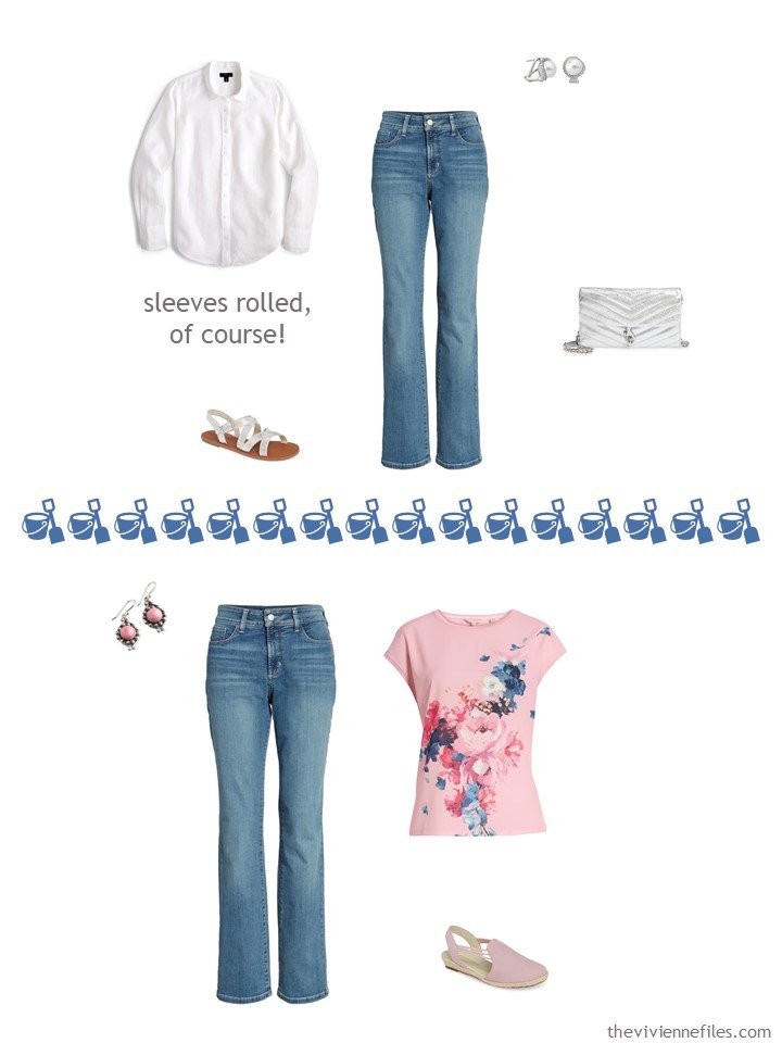 9. 2 ways to wear jeans from a travel capsule wardrobe