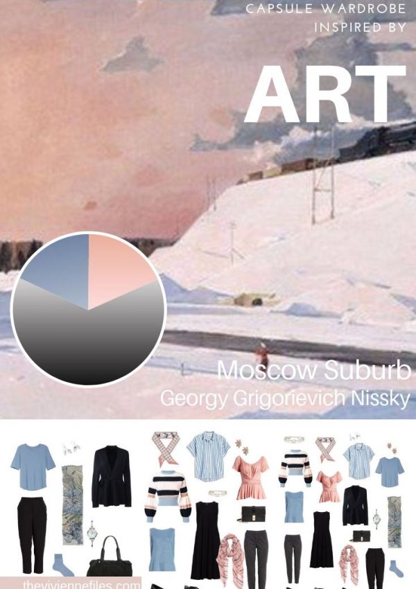 CREATE A CAPSULE WARDROBE BY STARTING WITH ART: MOSCOW SUBURB BY GEORGY GRIGORIEVICH NISSKY