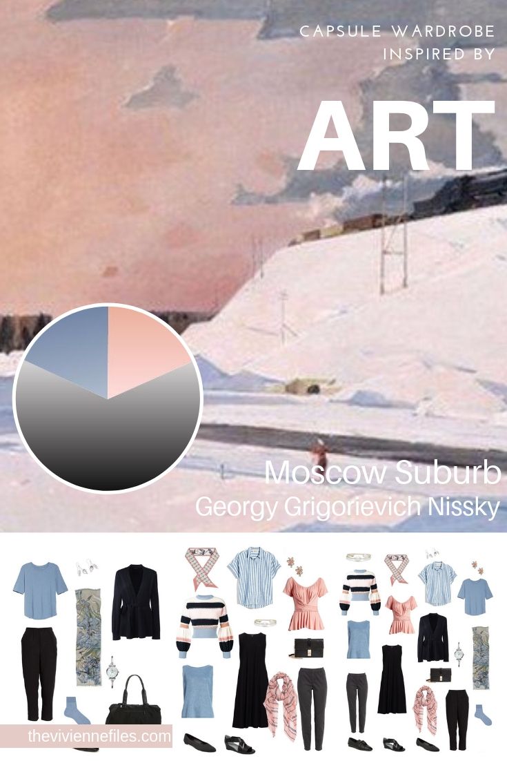 CREATE A CAPSULE WARDROBE BY STARTING WITH ART: MOSCOW SUBURB BY GEORGY GRIGORIEVICH NISSKY