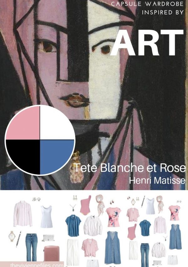 Create a Travel Capsule Wardrobe Inspired by Art: Tete Blanche et Rose by Henri Matisse