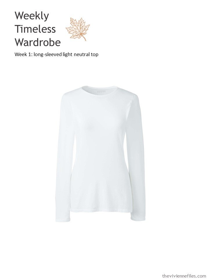 1. WTW week 1 - long-sleeved light neutral top