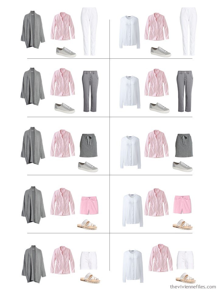 10. 10 ways to wear a pink oxford shirt from a travel capsule wardrobe