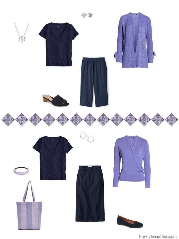 11. 2 ways to wear a navy tee in a capsule wardrobe