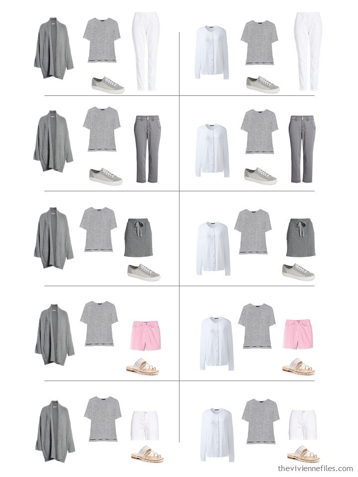 14. 10 ways to wear a grey tee shirt from a travel capsule wardrobe