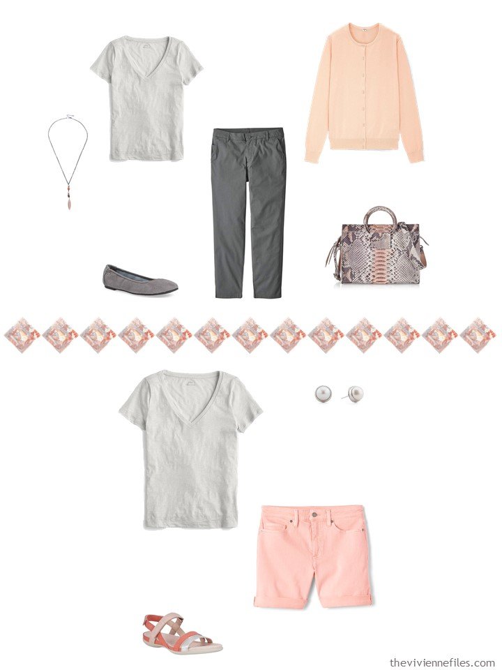 17. 2 ways to wear a grey tee in a capsule wardrob