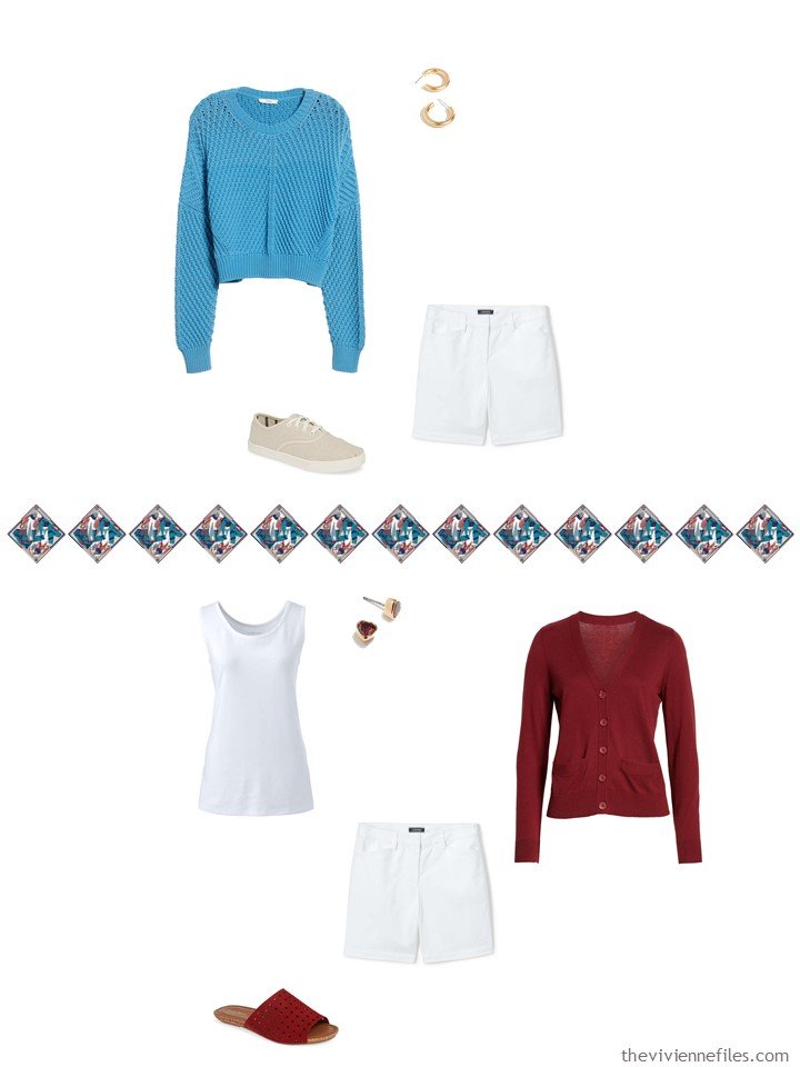 24. 2 ways to wear white shorts in a capsule wardrobe
