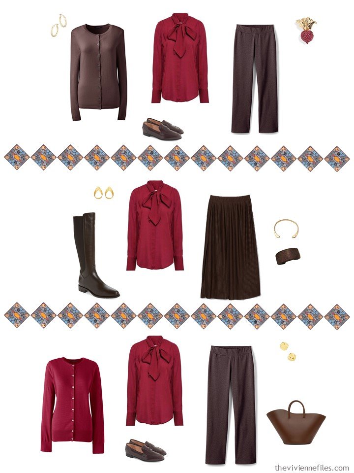 29. adding a red blouse to a capsule wardrobe