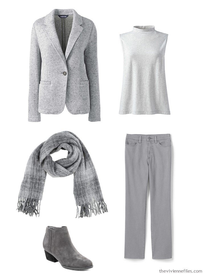 3. outfit in shades of grey