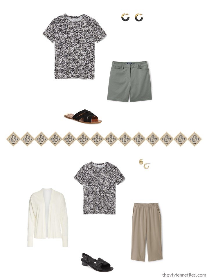 35. 2 ways to wear a print tee in a capsule wardrobe