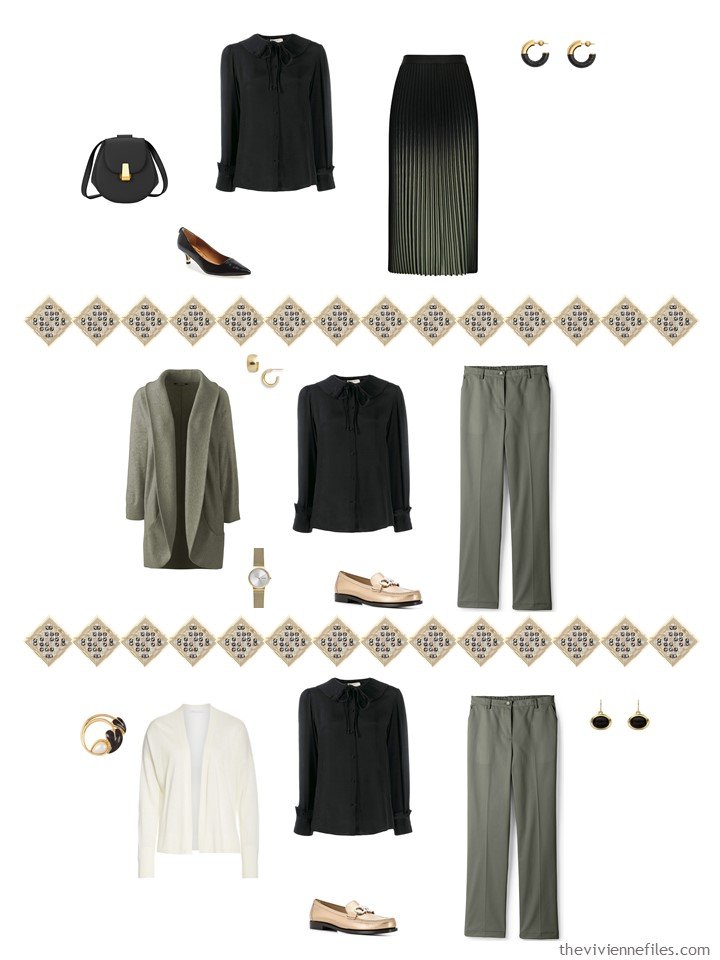 35. adding a black blouse to a capsule wardrobe