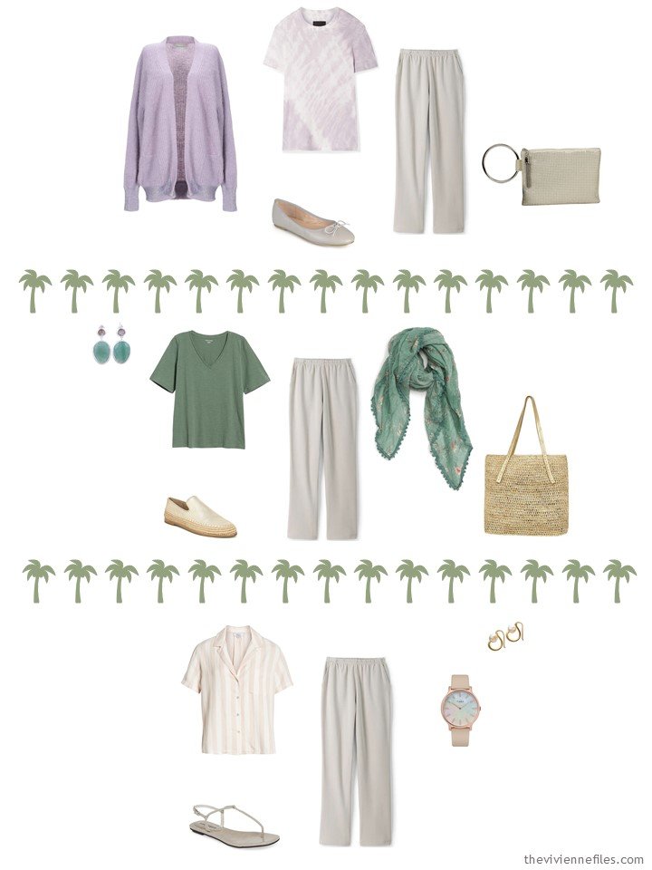 5. 3 ways to wear taupe pants from a travel capsule wardrobe