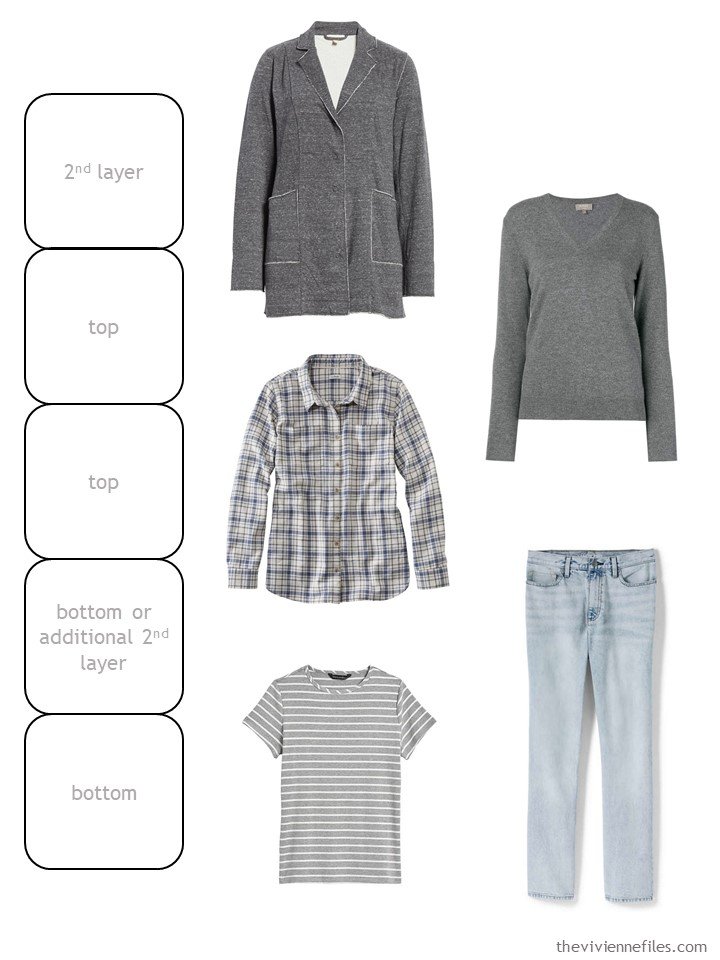 5. grey and denim wardrobe cluster