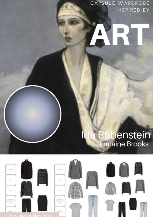 CREATE A TRAVEL CAPSULE WARDROBE INSPIRED BY ART: IDA RUBENSTEIN BY ROMAINE BROOKS, OR THE POWER OF 5-GARMENT CLUSTERS