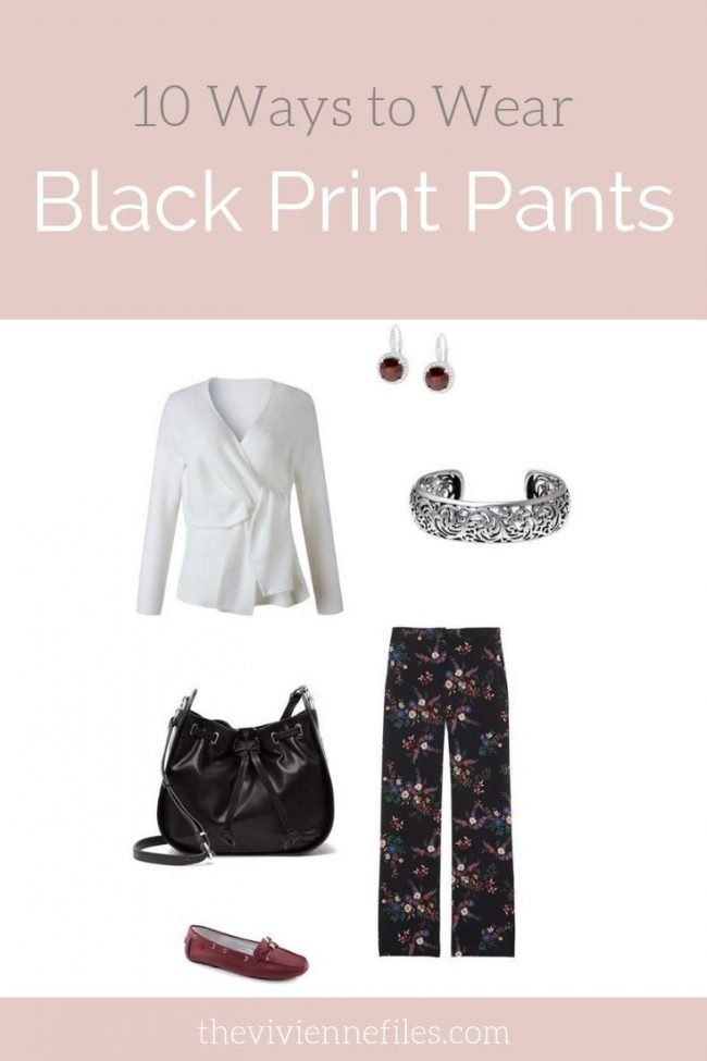 10 Ways to Wear Black Print Pants - The Vivienne Files