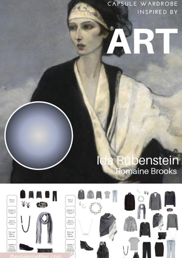 ADDING ACCESSORIES TO A TRAVEL CAPSULE WARDROBE; START WITH ART – IDA RUBENSTEIN BY ROMAINE BROOKS