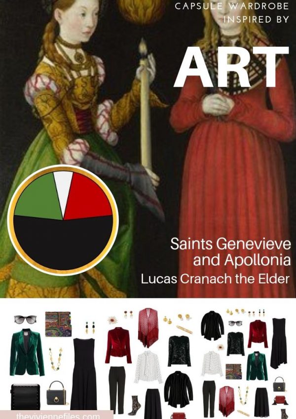 START WITH ART: A TRAVEL CAPSULE WARDROBE BASED ON SAINTS GENEVIEVE AND APOLLONIA BY LUCAS CRANACH THE ELDER