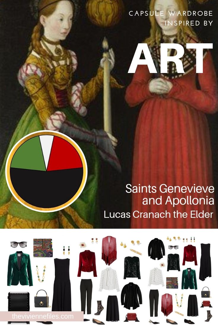 START WITH ART: A TRAVEL CAPSULE WARDROBE BASED ON SAINTS GENEVIEVE AND APOLLONIA BY LUCAS CRANACH THE ELDER