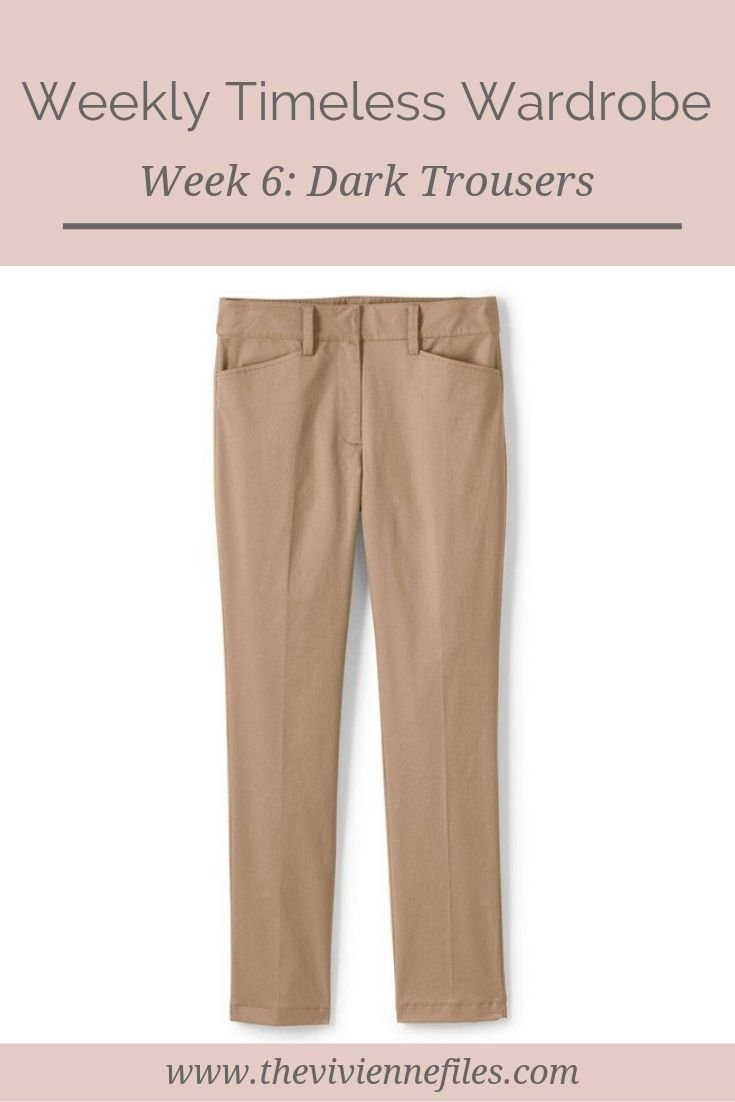 THE WEEKLY TIMELESS WARDROBE, WEEK 6: DARK TROUSERS