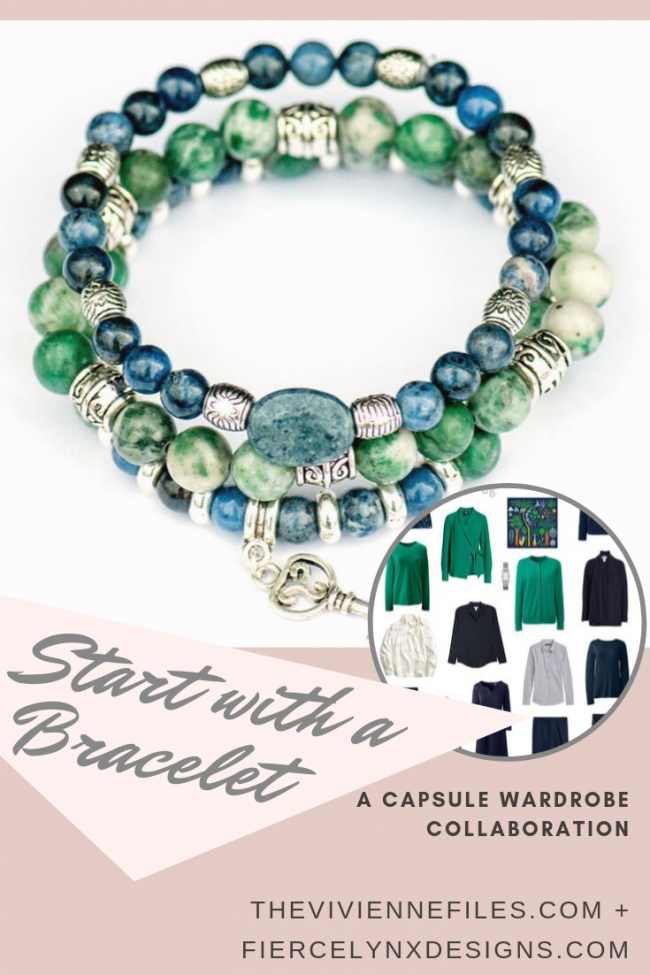 how to build a capsule wardrobe starting with a gemstone bracelet