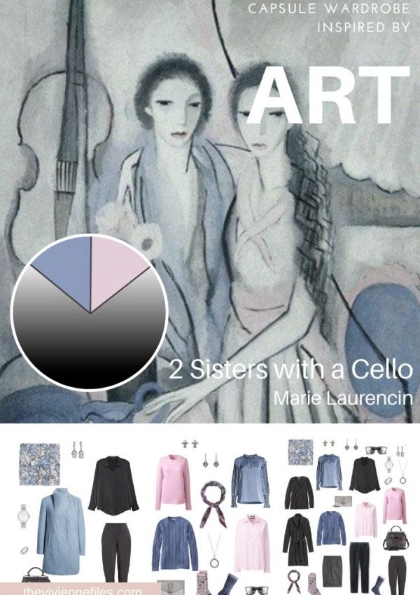 CREATE A TRAVEL CAPSULE WARDROBE - START WITH ART: 2 SISTERS WITH A CELLO BY MARIE LAURENCIN