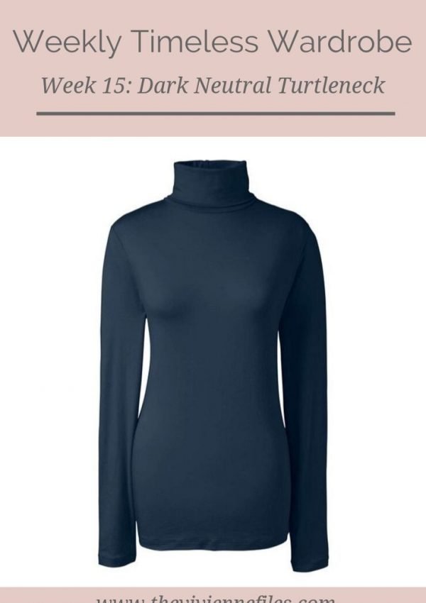 The Weekly Timeless Wardrobe, Week 15: A Dark Neutral Cotton Turtleneck